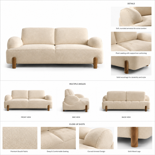 Pezzaro 2-Seater Sofa Biege
